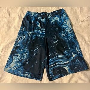 Little Boys Blue Swirl Pattern Shorts